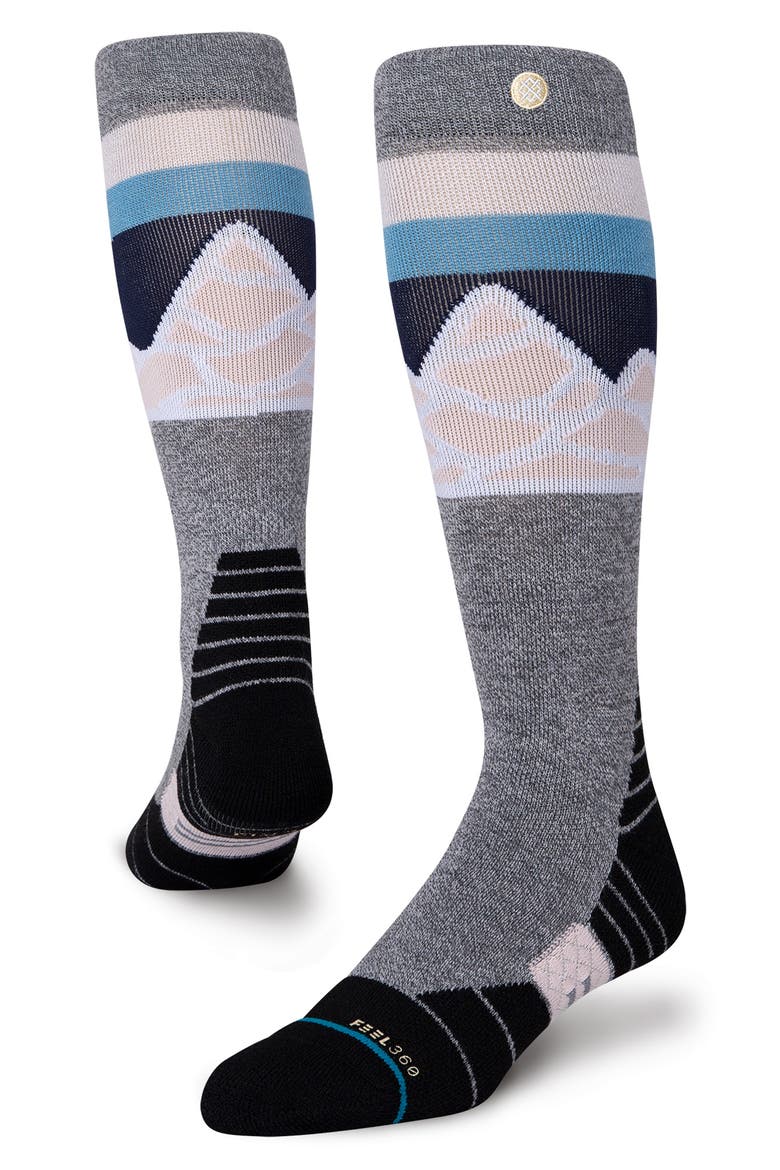 Spillway Crew Socks, Main, color, GREY