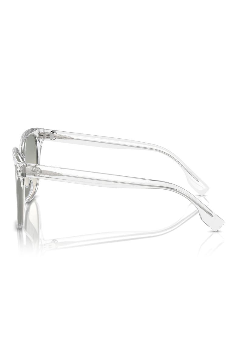 53mm Gradient Square Sunglasses, Alternate, color, CLEAR