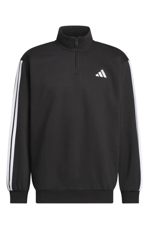 3-Stripes Quarter Zip Fleece Pullover