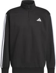 adidas 3-Stripes Quarter Zip Fleece Pullover
