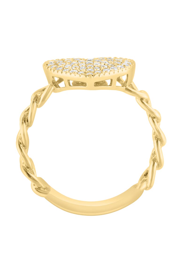Pavé Diamond Heart Ring, Alternate, color, GOLD