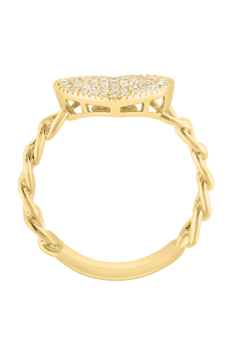 EFFY Pavé Diamond Heart Ring, Alternate, color, Gold