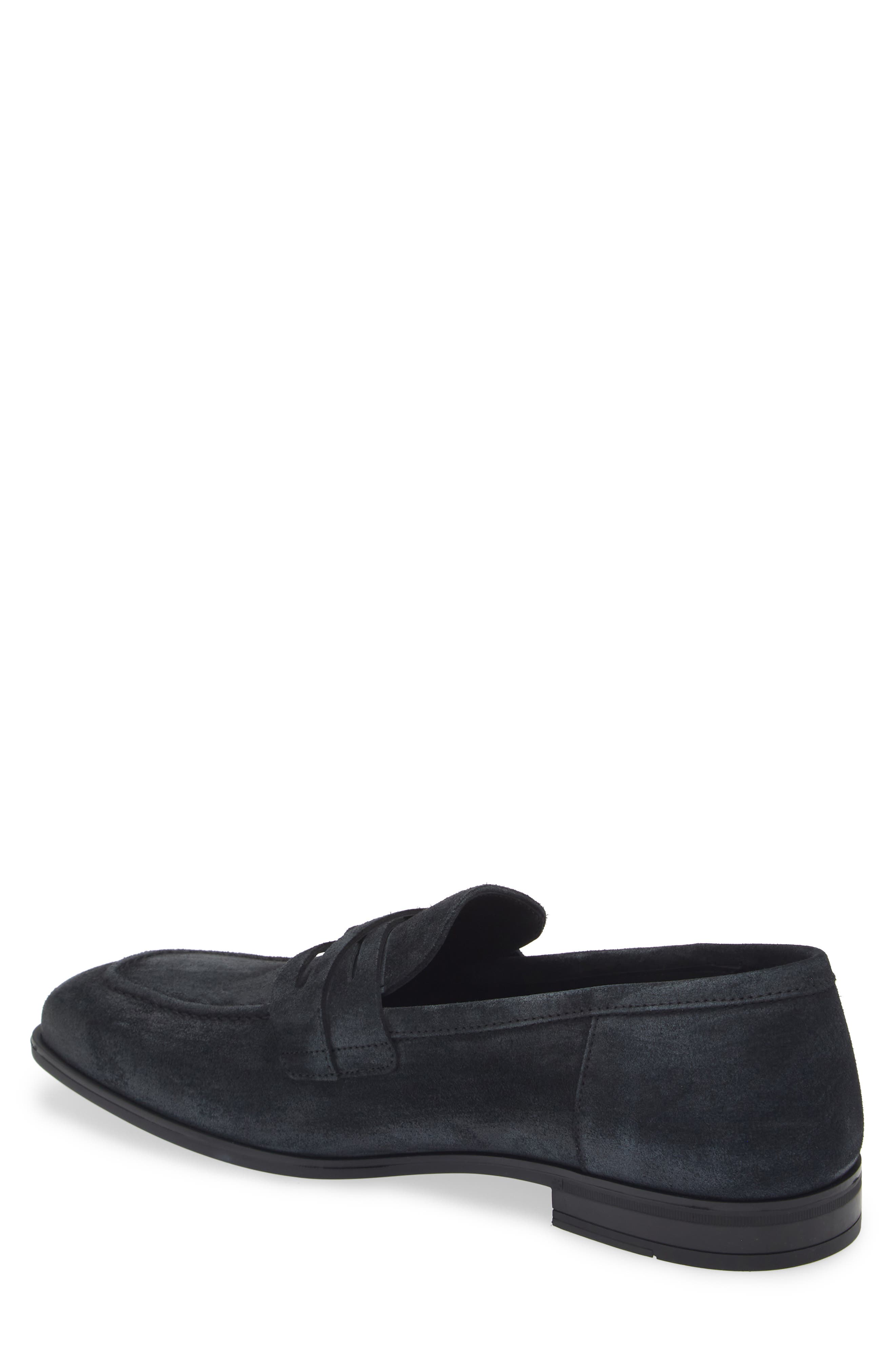 Stuart Weitzman Simon Crisscross Loafer, Alternate, color, Off Black