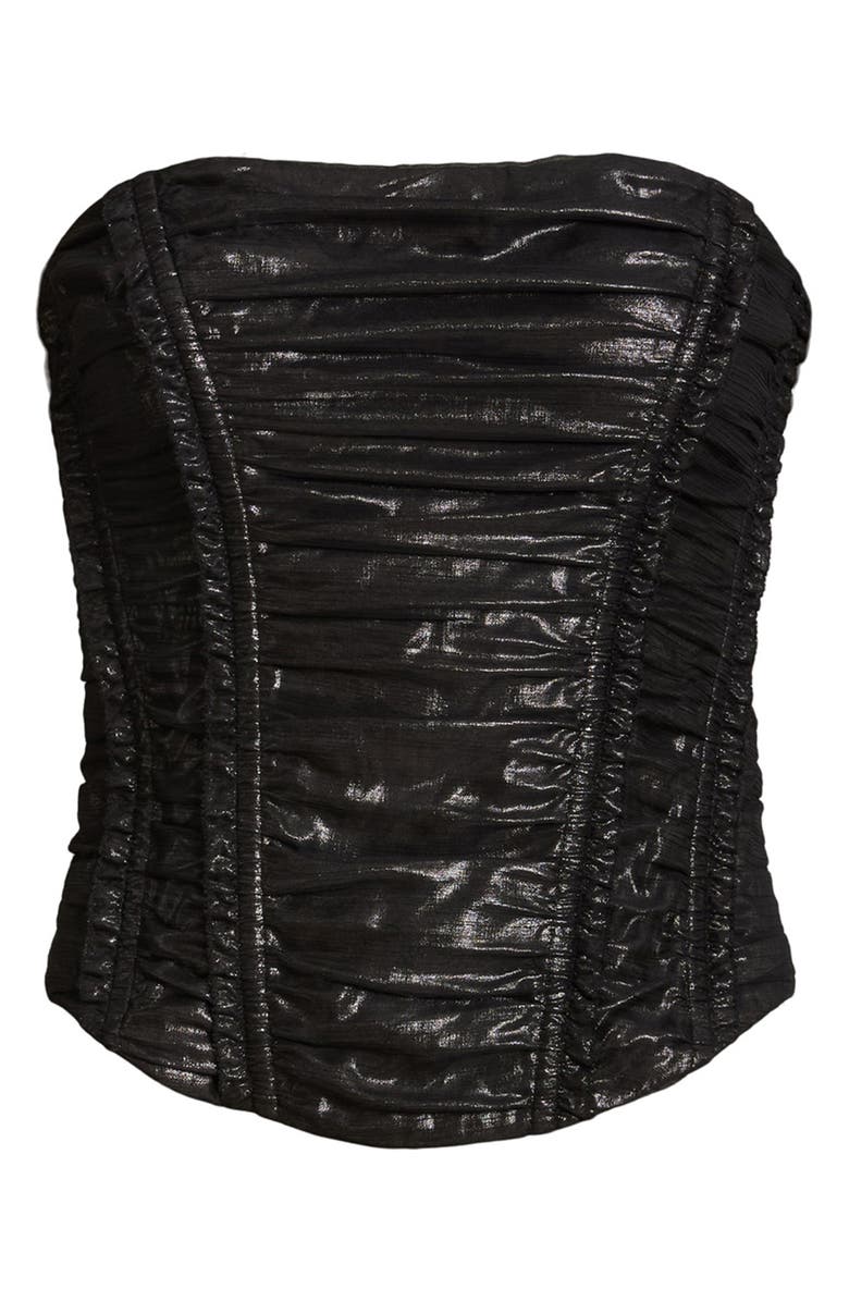 AllSaints Livvy Sparkle Strapless Corset, Alternate, color, 