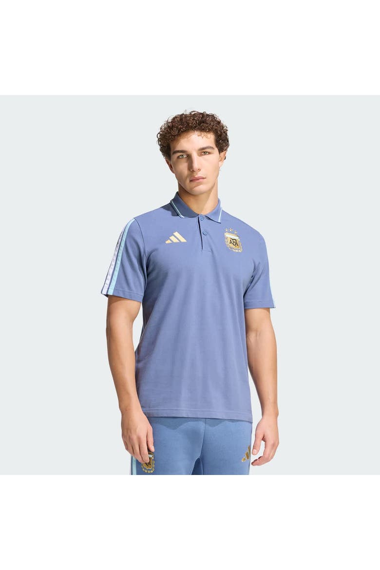 Men's adidas  Blue Argentina National Team FIFA x World Cup Alphaskin Polo, Main, color, Blue