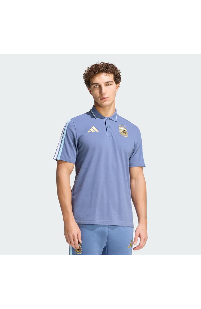 adidas Men's adidas  Blue Argentina National Team FIFA x World Cup Alphaskin Polo, Main, color, Blue