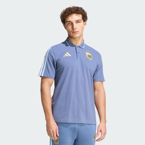 Men's adidas  Blue Argentina National Team FIFA x World Cup Alphaskin Polo