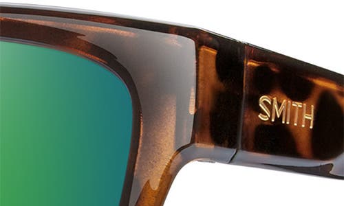 Smith 56mm Joya Chromapop™ Polarized Square Sunglasses In Sky Tortoise/green