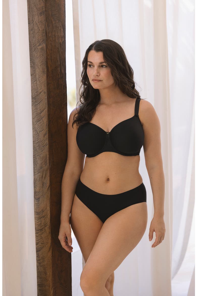 Rebecca Essentials Underwire Spacer Bra, Alternate, color, BLACK