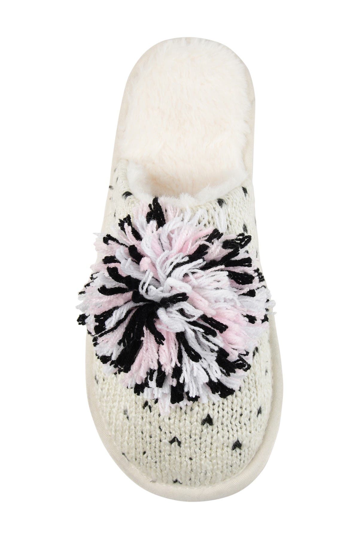JOURNEE Stardust Pompom Slipper, Alternate, color, BEIGE