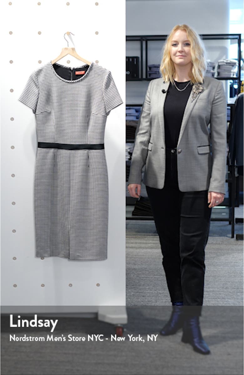 Kadia Houndstooth Sheath Dress, sales video thumbnail
