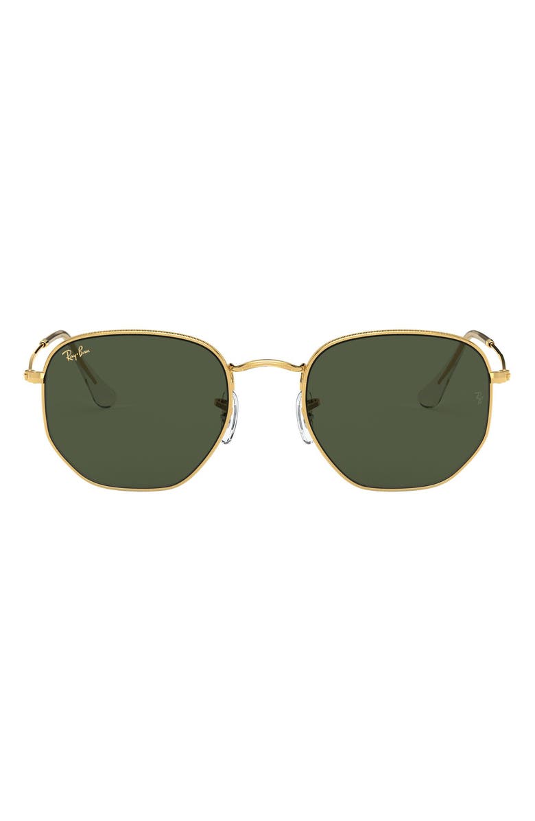 Ray-Ban 54mm Round Optical Glasses, Main, color, Legend Gold/ Green