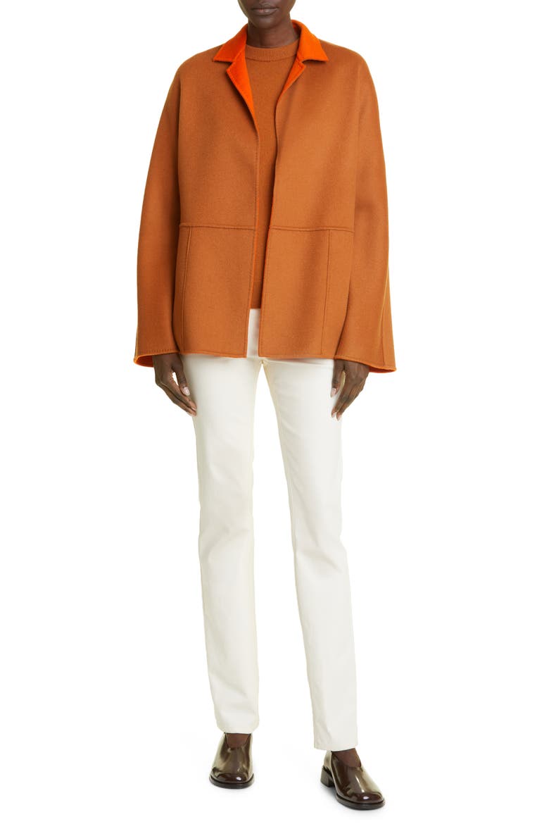 Walden Reversible Wool & Cashmere Coat, Alternate, color, RICH CLAY/ EMBER ORANGE