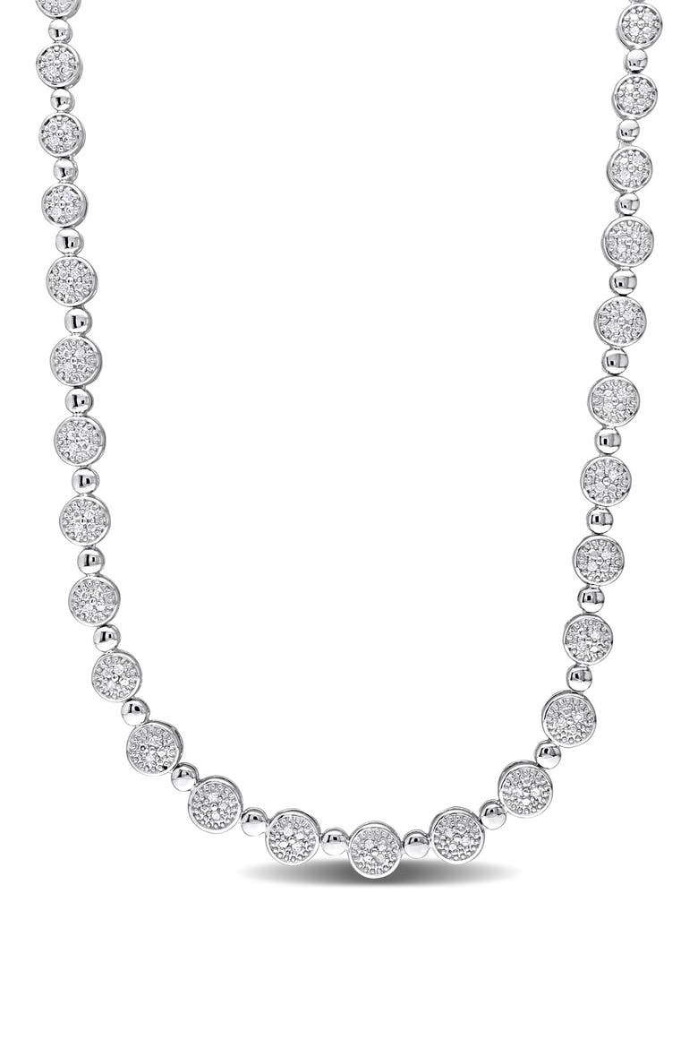 Diamond Tennis Necklace - 0.5ct., Main, color, WHITE