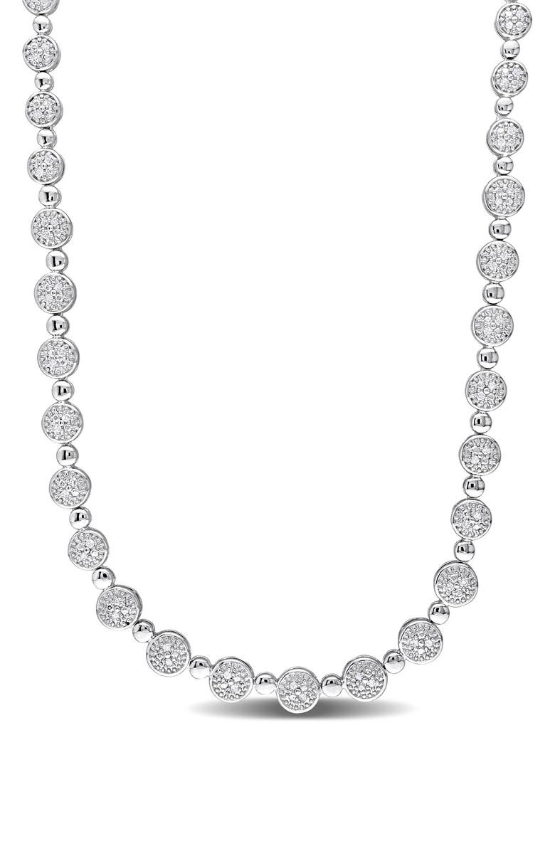 DELMAR Diamond Tennis Necklace - 0.5ct., Main, color, White