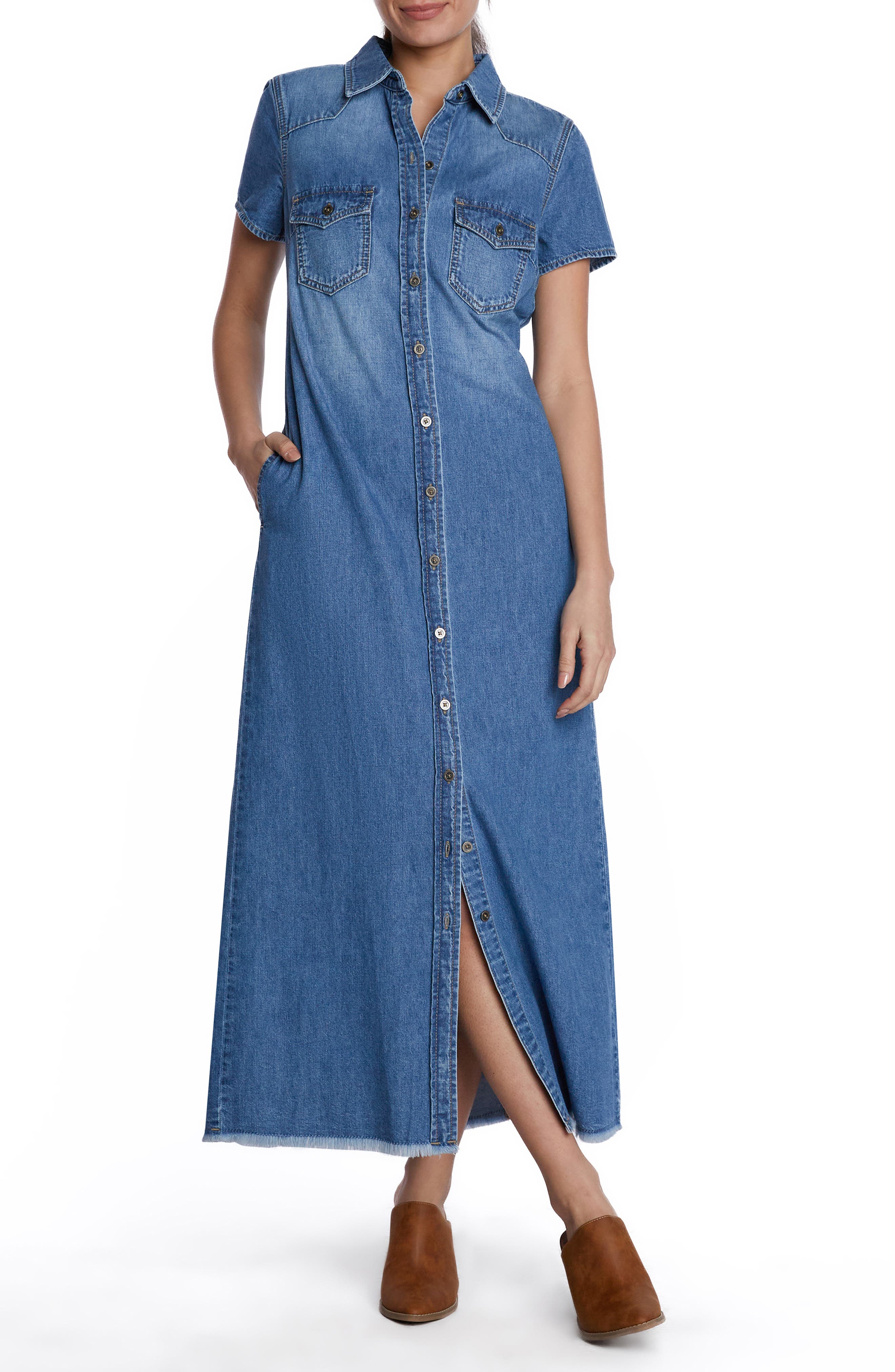 Denim Maxi Shirtdress