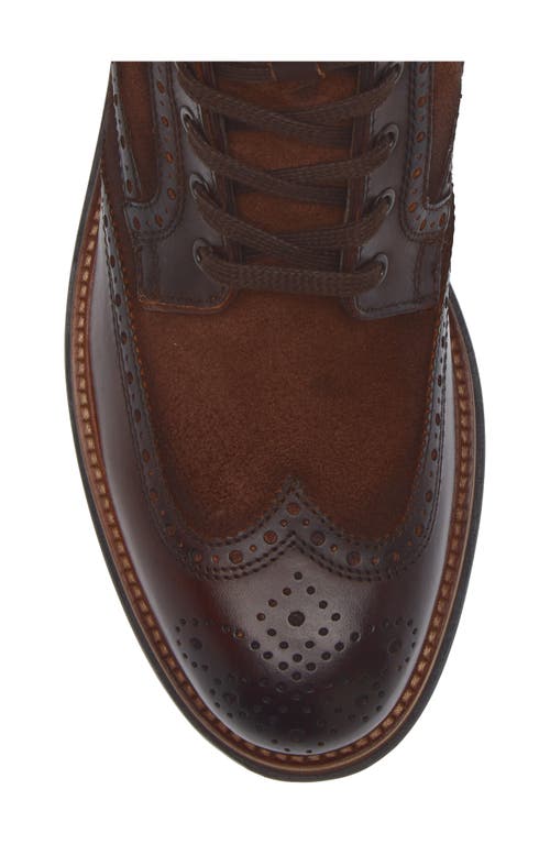 Steve Madden Addis Brogue Boot In Brown