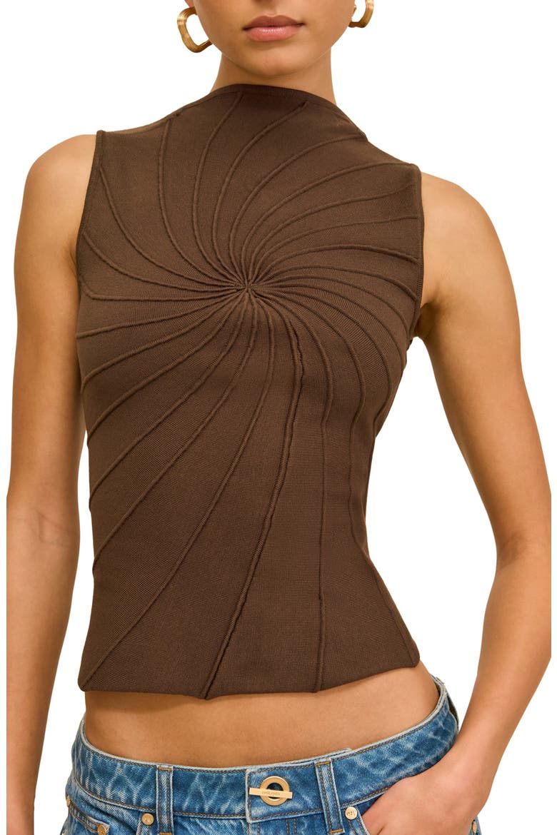 Micah Seamed Sleeveless Top, Main, color, LUWAK