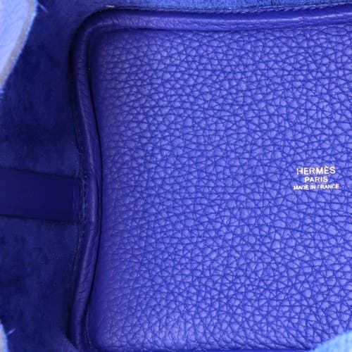 Pre-owned Hermes Hermes Picotin Lock Bag Clemence Pm In Blue