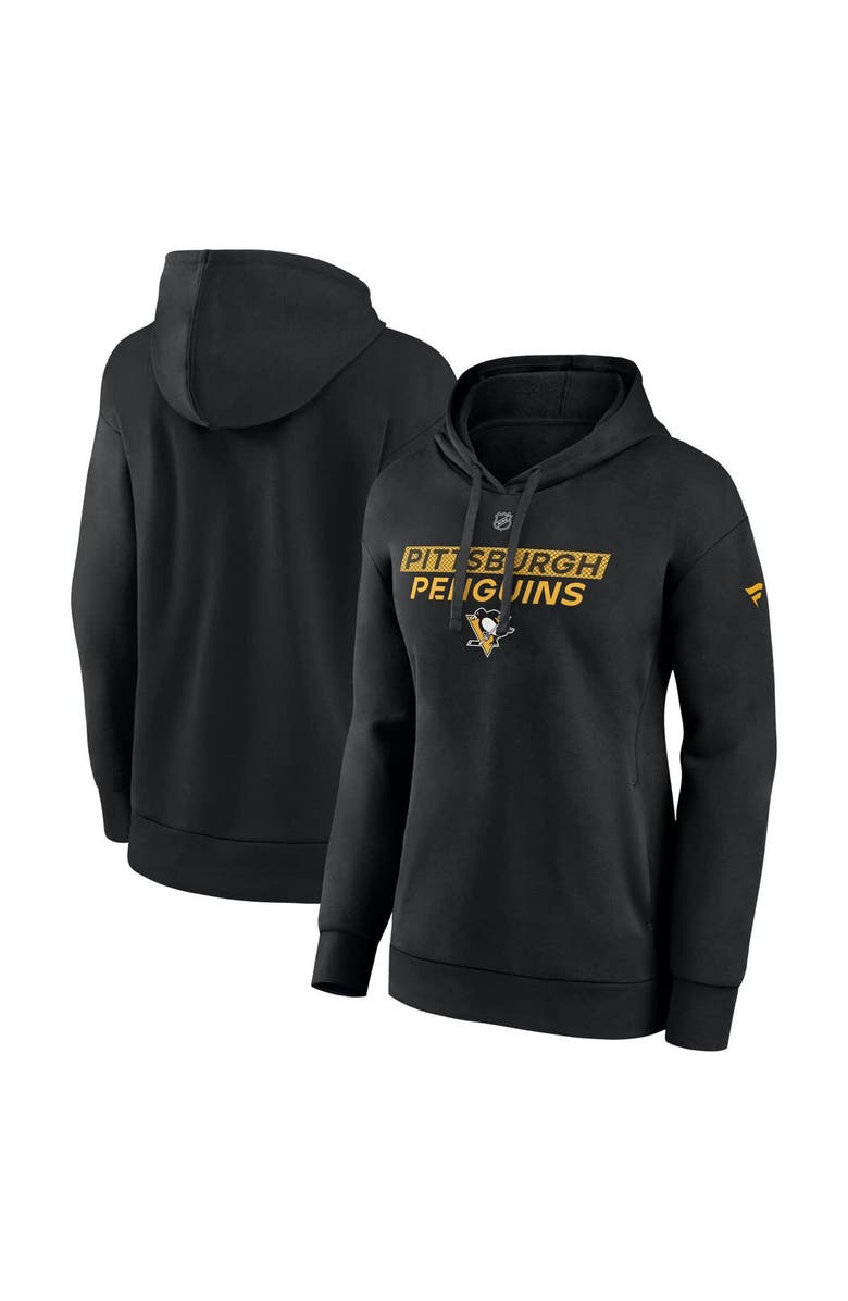 FANATICS Women's Fanatics  Black Pittsburgh Penguins Authentic Pro Core Primary Fleece Pullover Hoodie, Alternate, color, 
