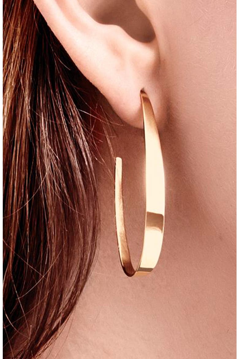 Jewelry Oval Hoop Earrings, Alternate, color, WHITE GOLD
