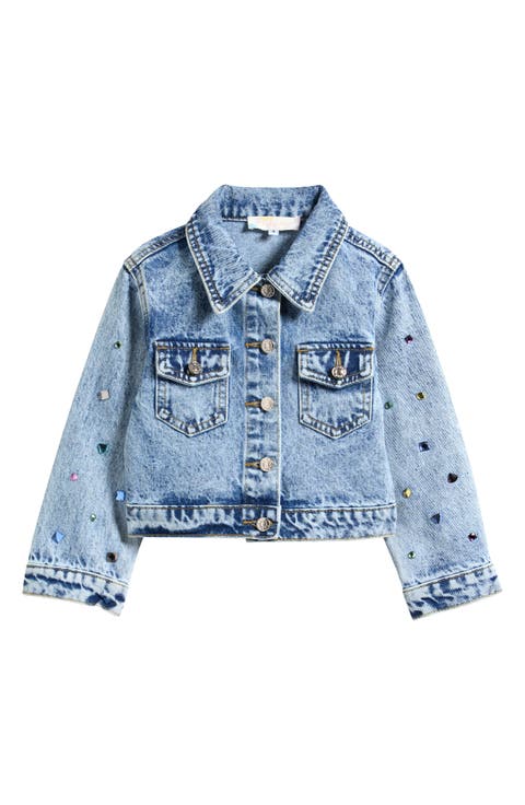 Kids' Bejeweled Denim Jacket (Little Kid)