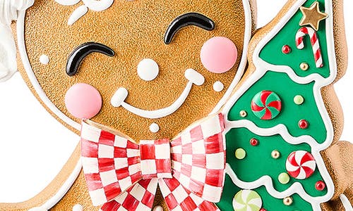 Mackenzie-childs Mackenzie Childs Gingerbread Trophy Boy In Brown