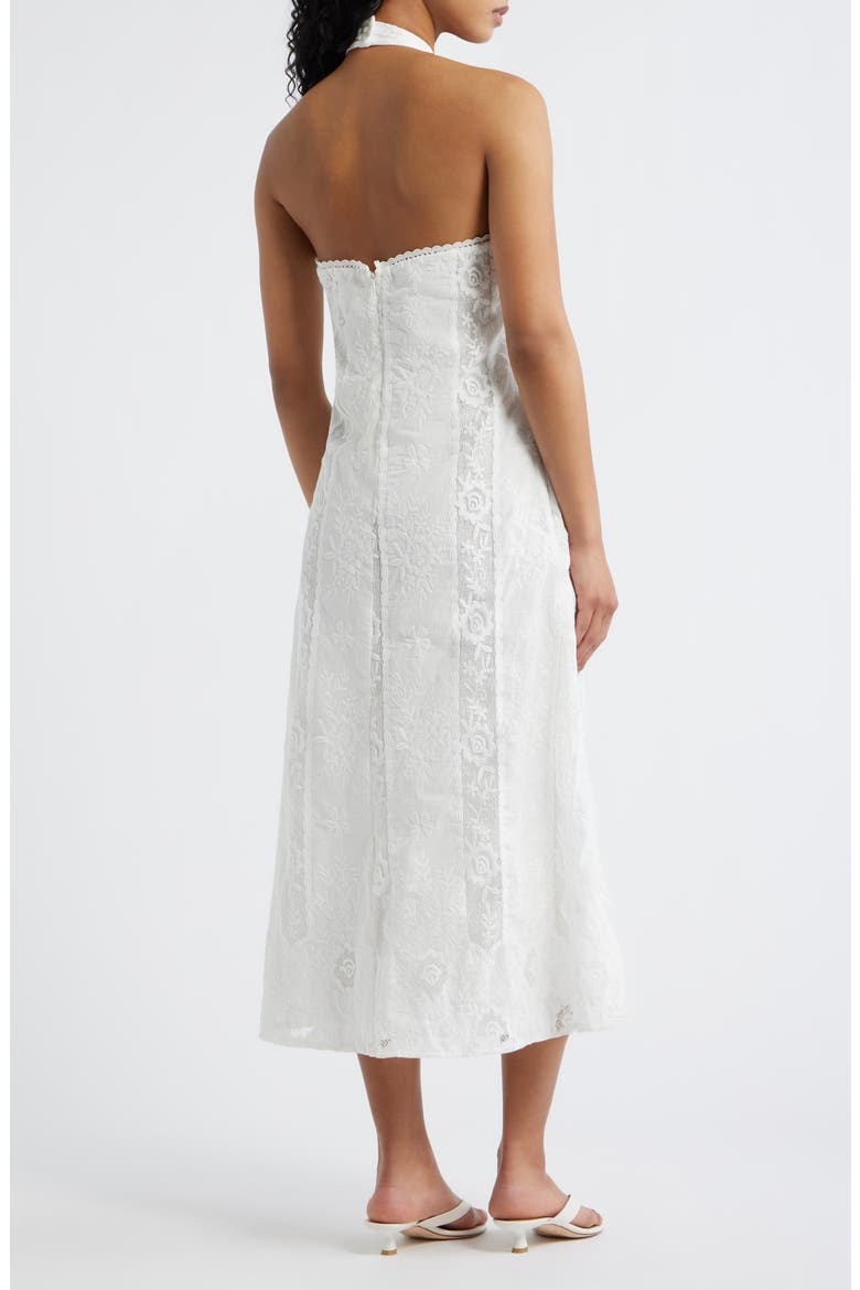 Pienza Halter Maxi Dress, Alternate, color, WHITE