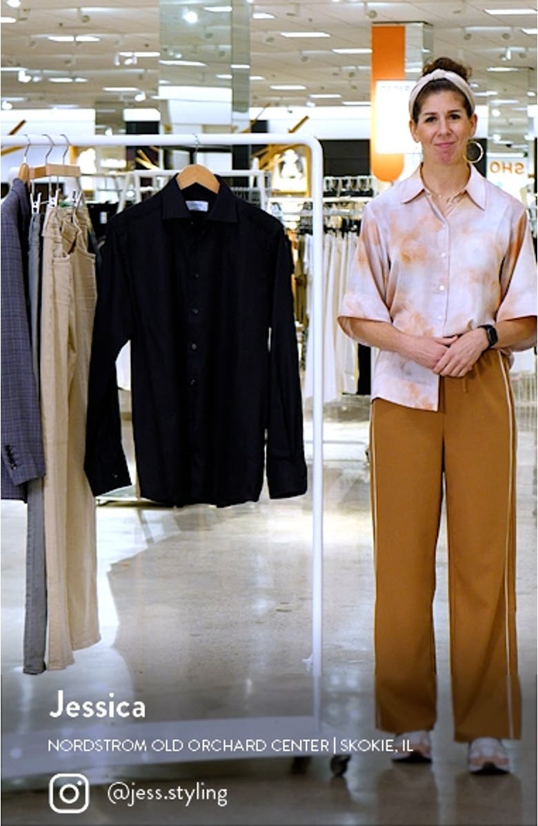 Contemporary Fit Diamond Weave Dress Shirt, sales video thumbnail