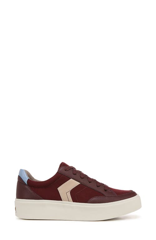 Dr. Scholl's Women's Madison-lace Closed Round Toe Lace Up Platform Sneakers In California Wine Faux Leather