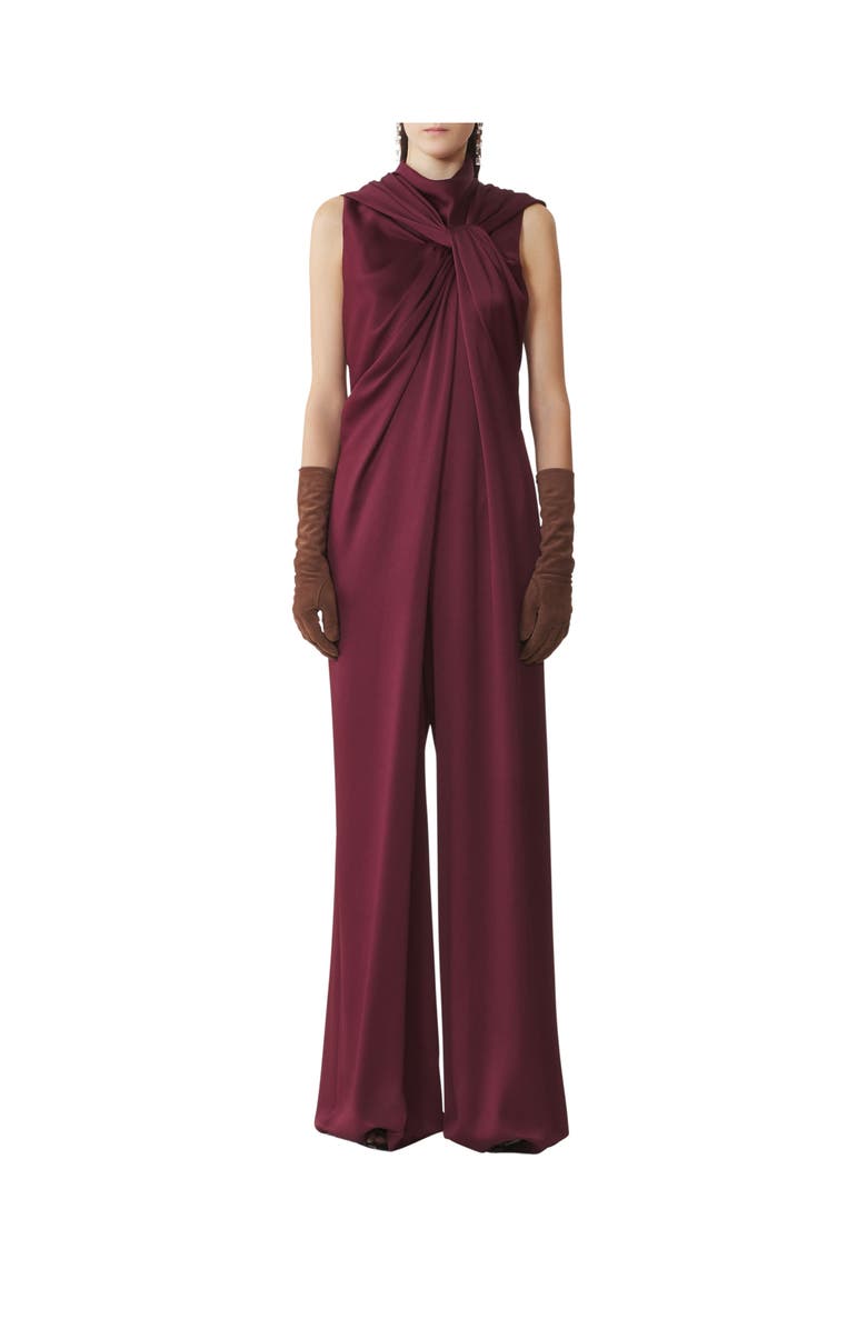 Lanvin Long Jumpsuit In Satin, Alternate, color, Bacchus