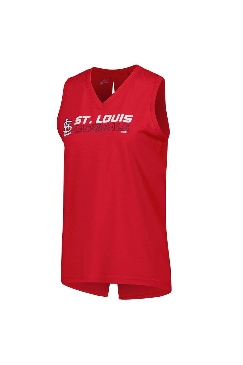 Women's Levelwear  Red St. Louis Cardinals Paisley Chase V-Neck Tank Top, Alternate, color, Red