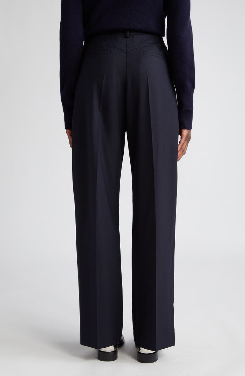 Victoria Beckham Pleated Wide Leg Trousers, Alternate, color, 