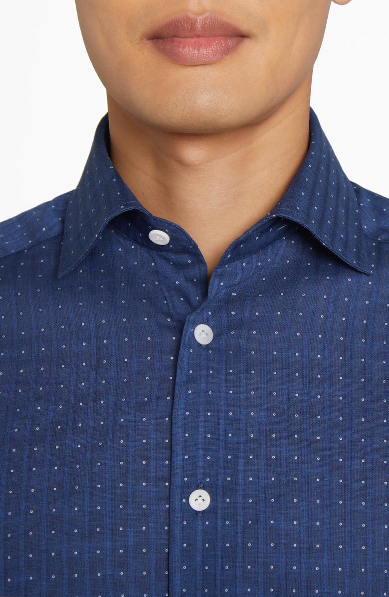 Jack Victor Surrey Dress Shirt, Alternate, color, Navy