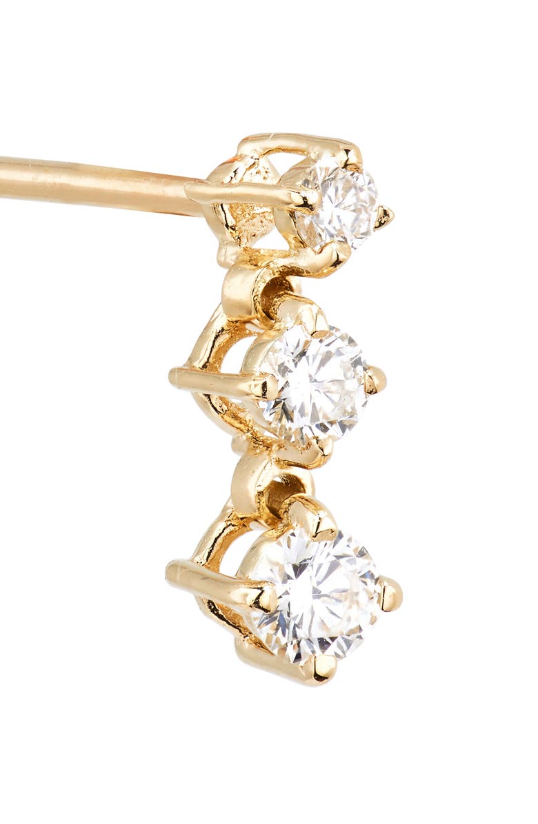 LANA 14K Gold Solo Diamond Charm Stud Earrings, Alternate, color, 