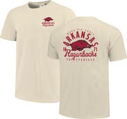 IMAGE ONE Men's Cream Arkansas Razorbacks Comfort Colors Mascot Overlay T-Shirt