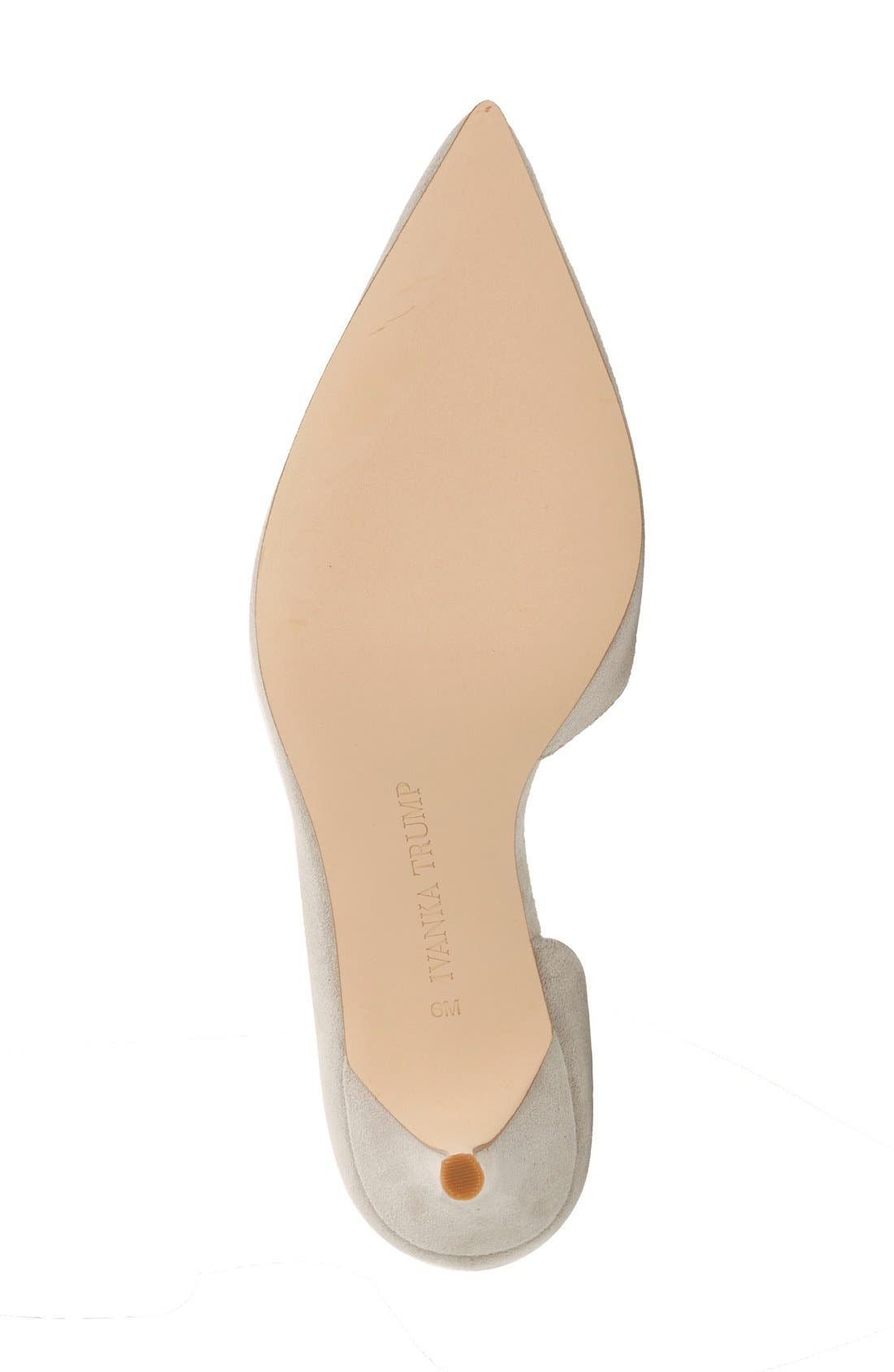 'Brita' Ankle Strap Pointy Toe Pump, Alternate, color, LIGHT MUSHROOM SUEDE