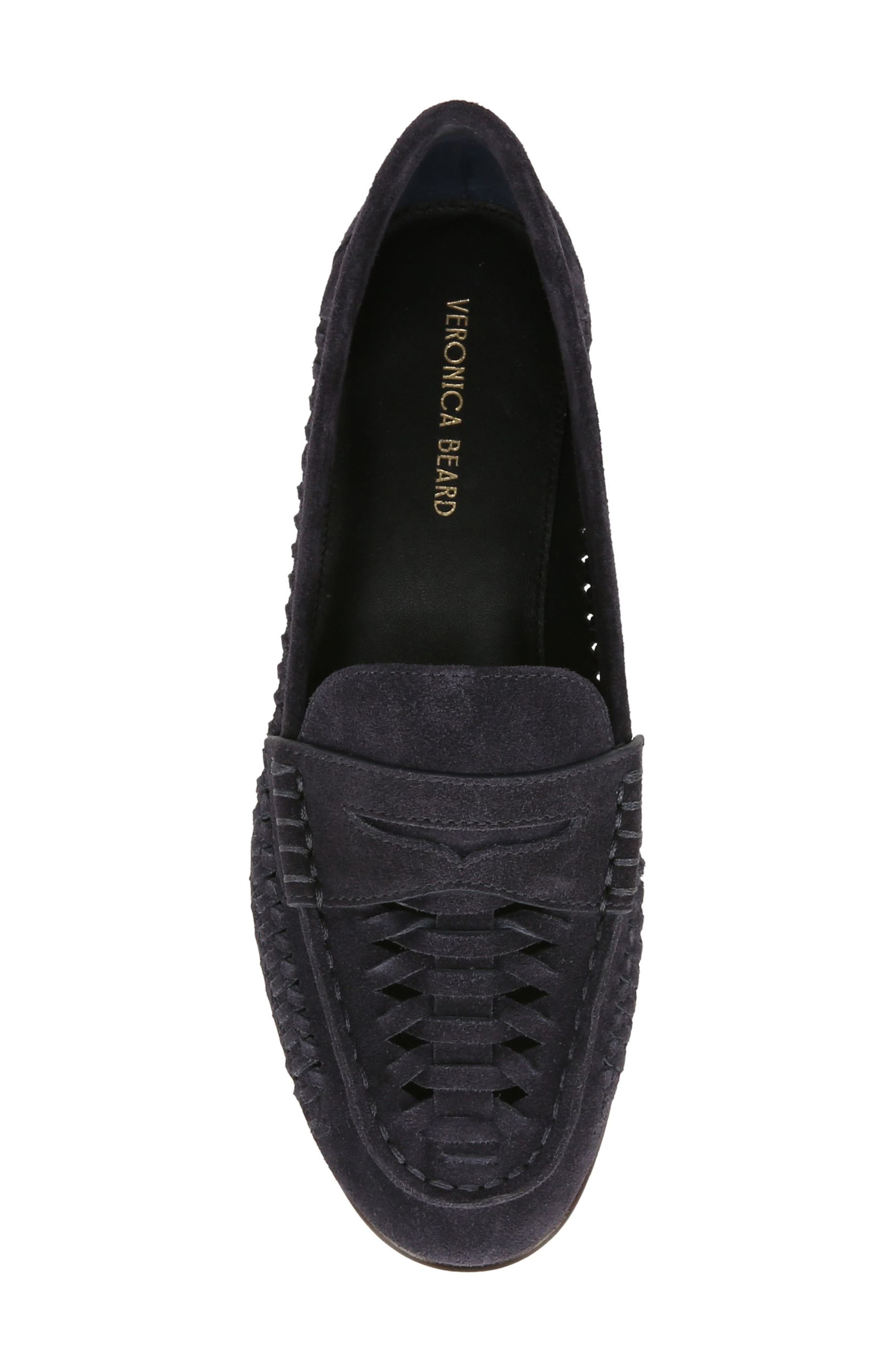 Veronica Beard Woven Penny Loafer, Alternate, color, Indigo Blue