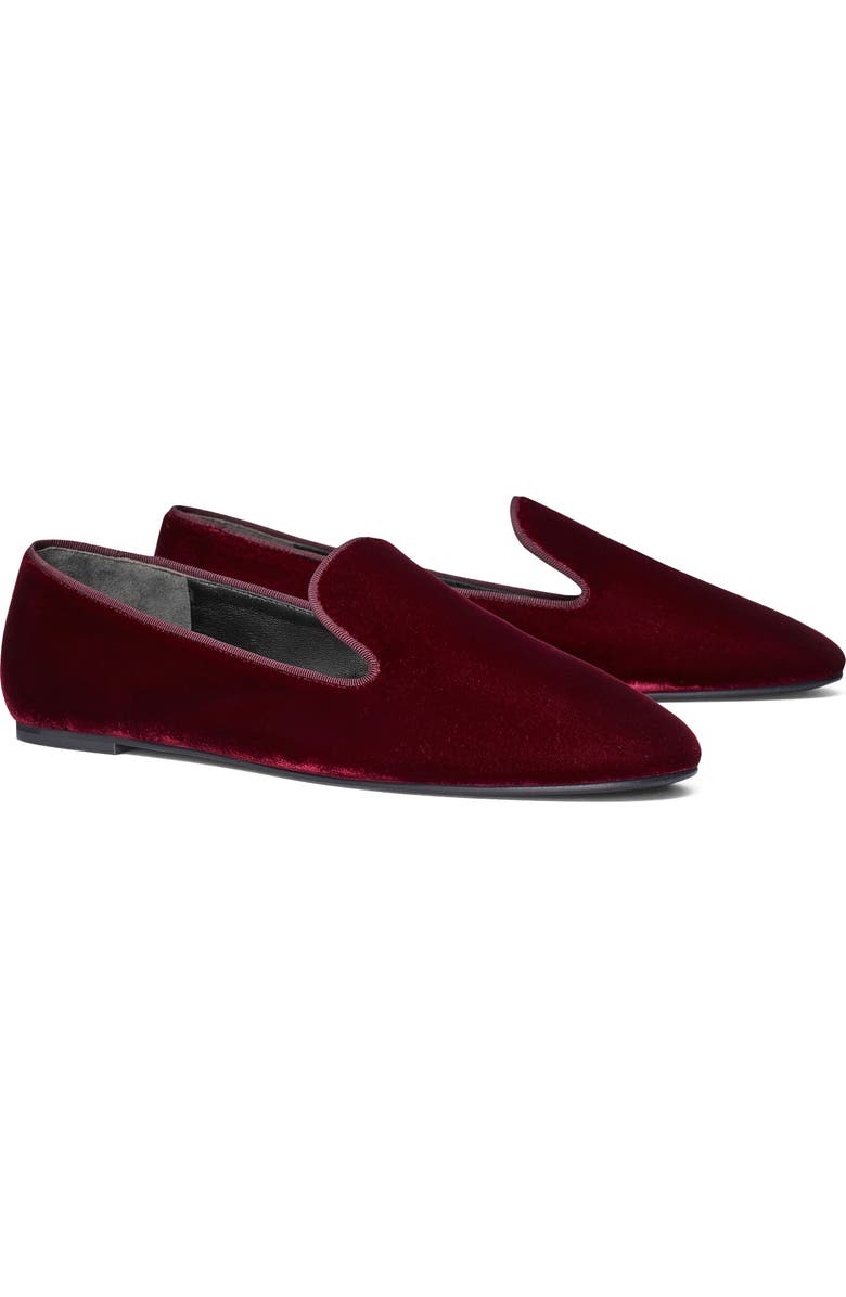 Tory Burch Smoking Slipper, Main, color, Dark Carmine