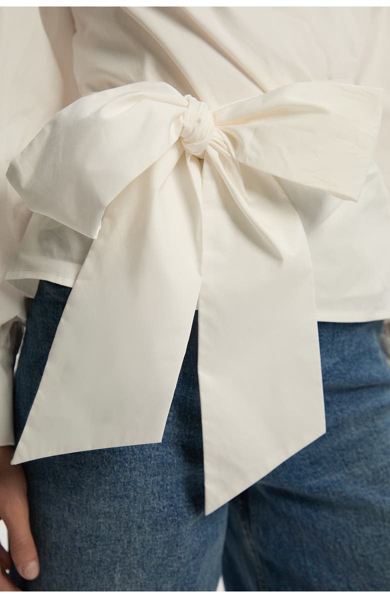 Karen Millen Woven Wrap Detail Blouse, Alternate, color, White