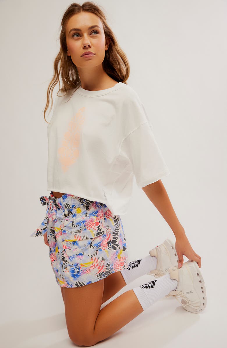 Free People FP Movement Inspire Cotton Graphic T-Shirt, Alternate, color, White/ Peach