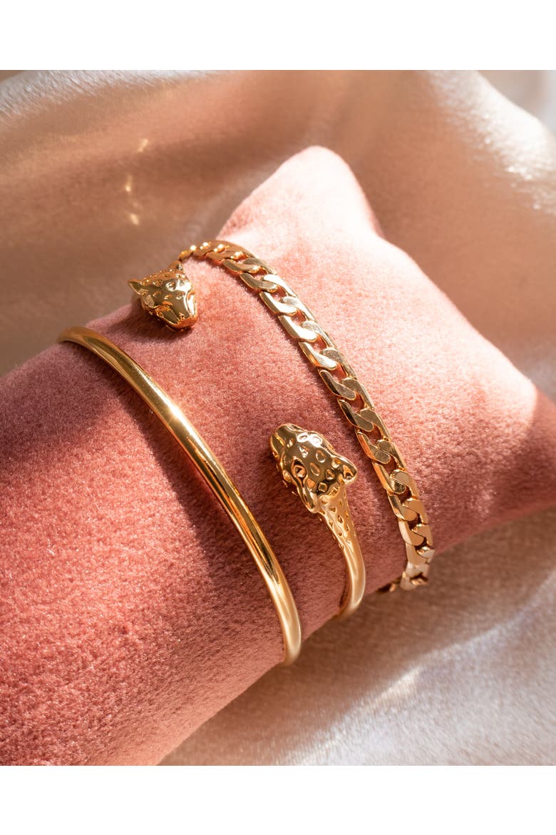Panthera Bracelet, Alternate, color, Gold