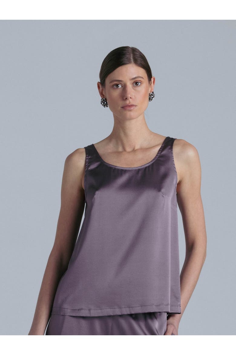 Silk Tank Top, Main, color, Noble Purple