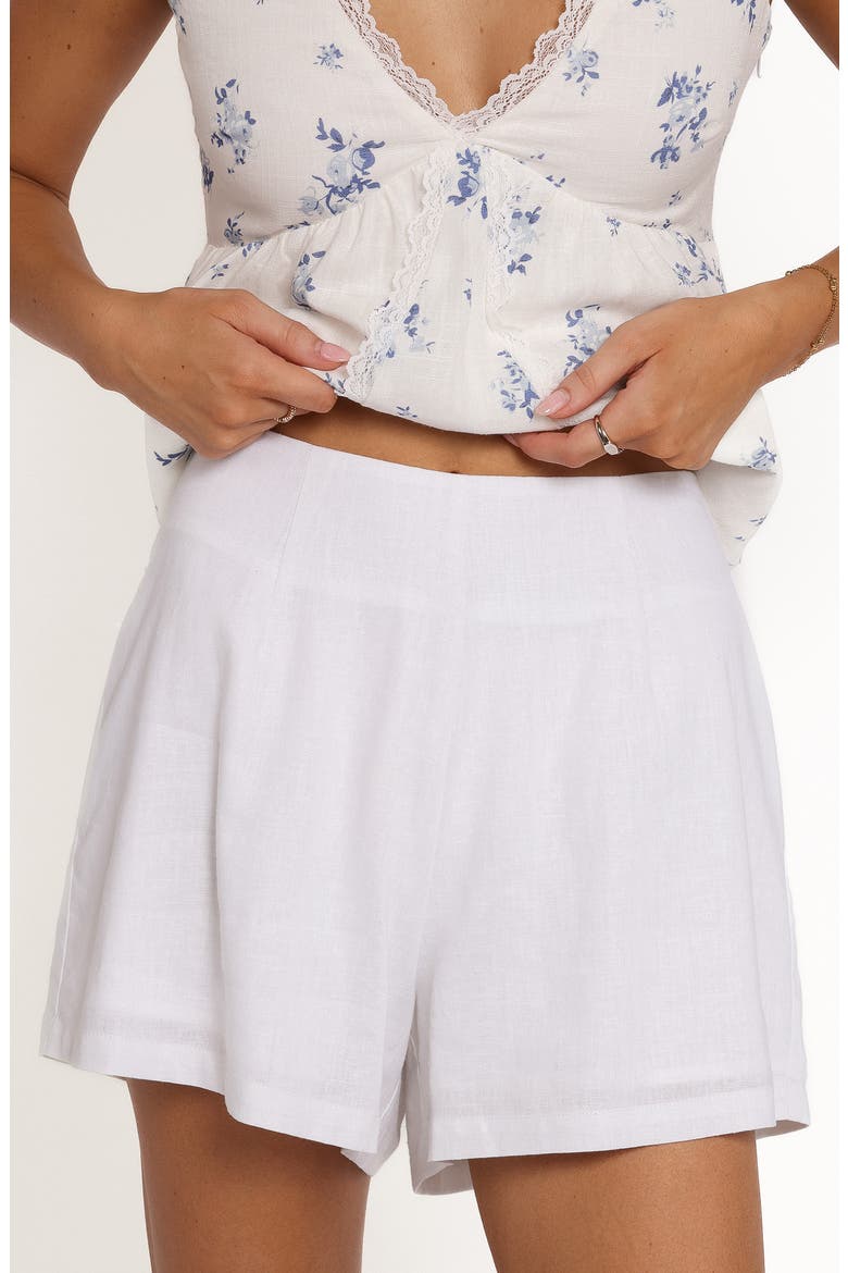 Donna High Waist Shorts, Alternate, color, WHITE