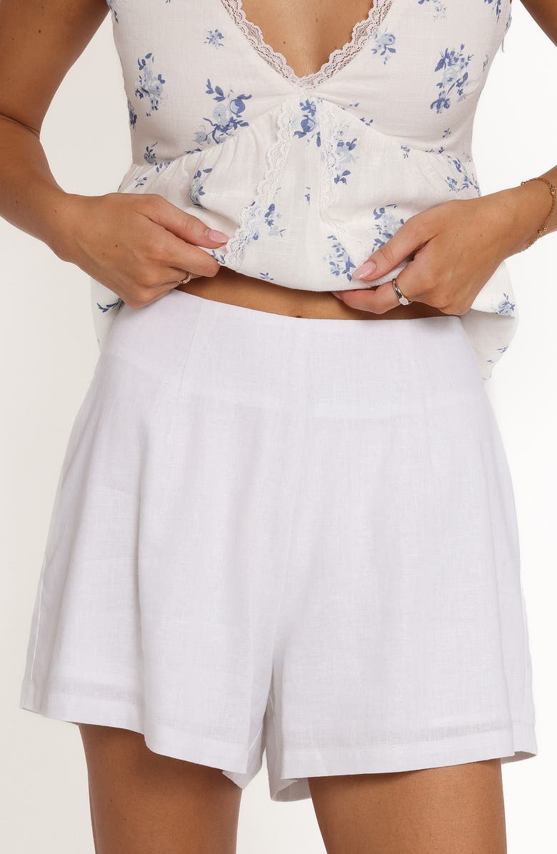 Petal & Pup Donna High Waist Shorts, Alternate, color, White