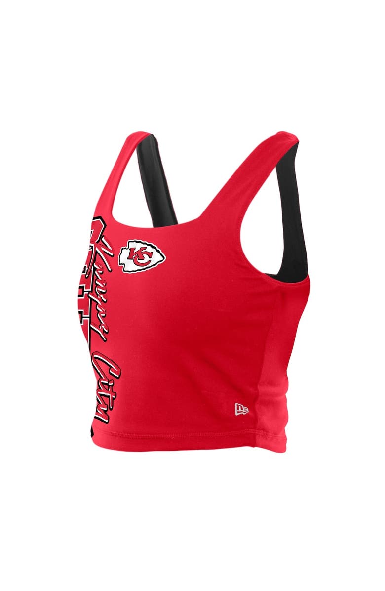 New Era Women's New Era Red/Black Kansas City Chiefs Reversible Cropped Sport Classics Tank Top, Main, color, Red