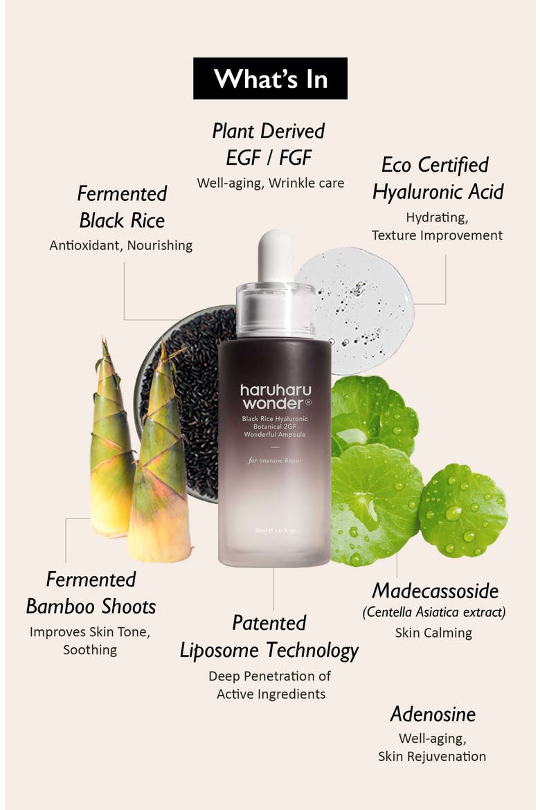Black Rice Hyaluronic Botanical 2GF Wonderful Ampoule, Alternate, color, None