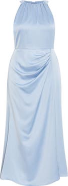 City Chic Celina Halter Neck Satin Maxi Dress