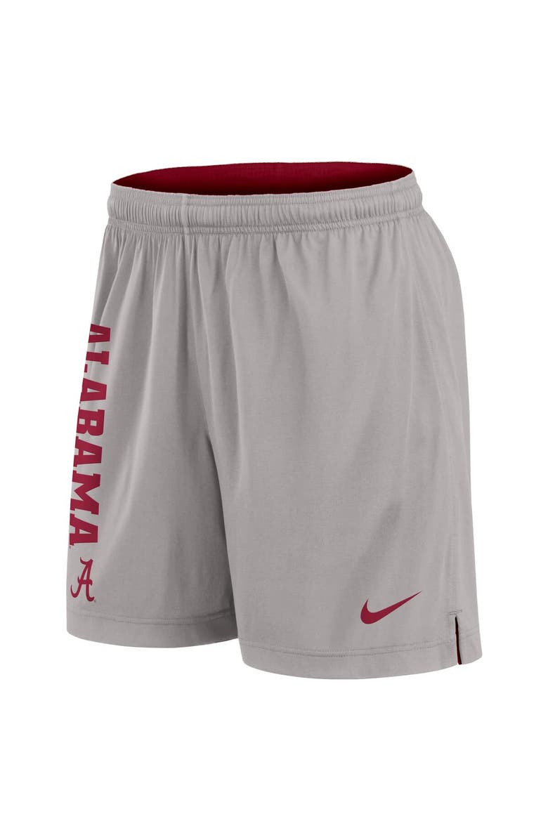 Nike Men's Nike Crimson/Gray Alabama Crimson Tide Courtside Standard Issue Dri-FIT Reversible Shorts, Alternate, color, Crimson