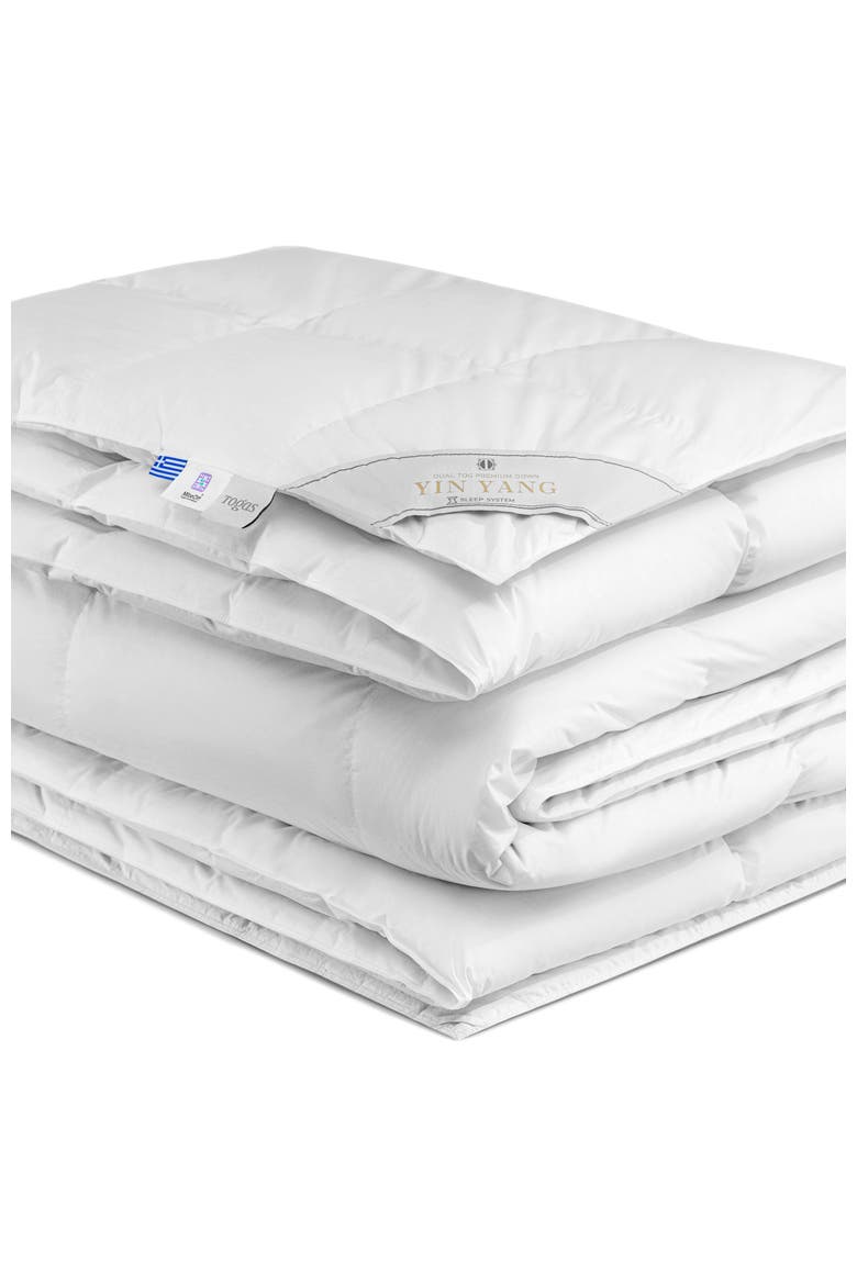 Yin Yang Siberian goose down comforter, Alternate, color, White